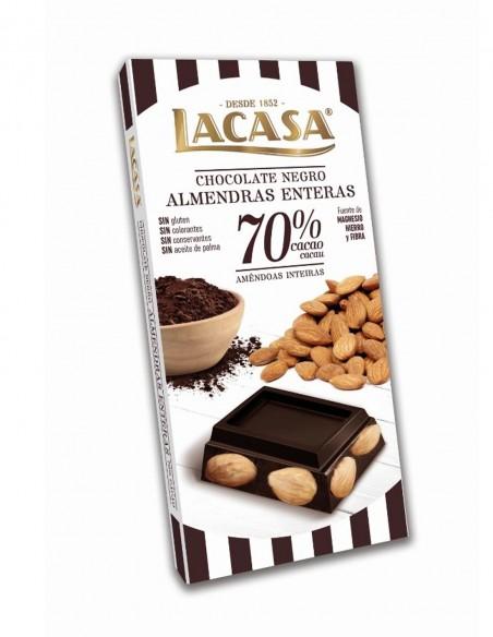 Lacasa Chocolate Negro Almendras Enteras
