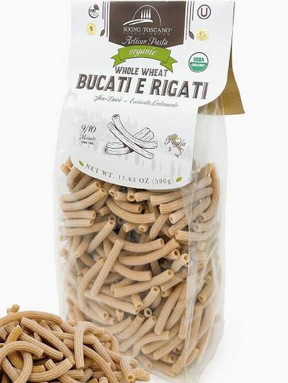 Bucati Rigati Organic Whole Wheat Pasta