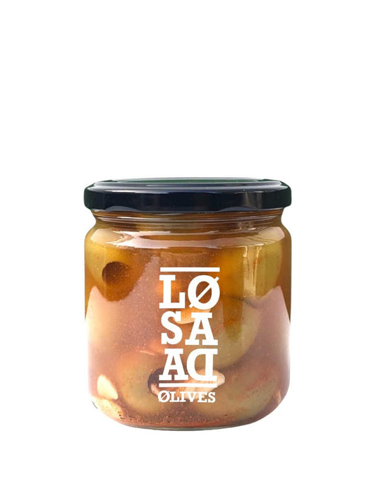 Losada Pitted Gordal Olives w/ Harissa Dressing